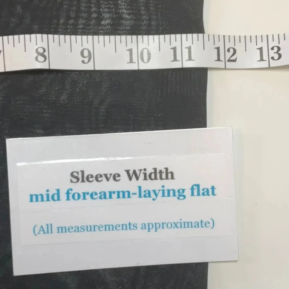 City Chic Black Satin Body with Sheer Long Sleeve Scoop Neck Blouse - Picture 9 of 10